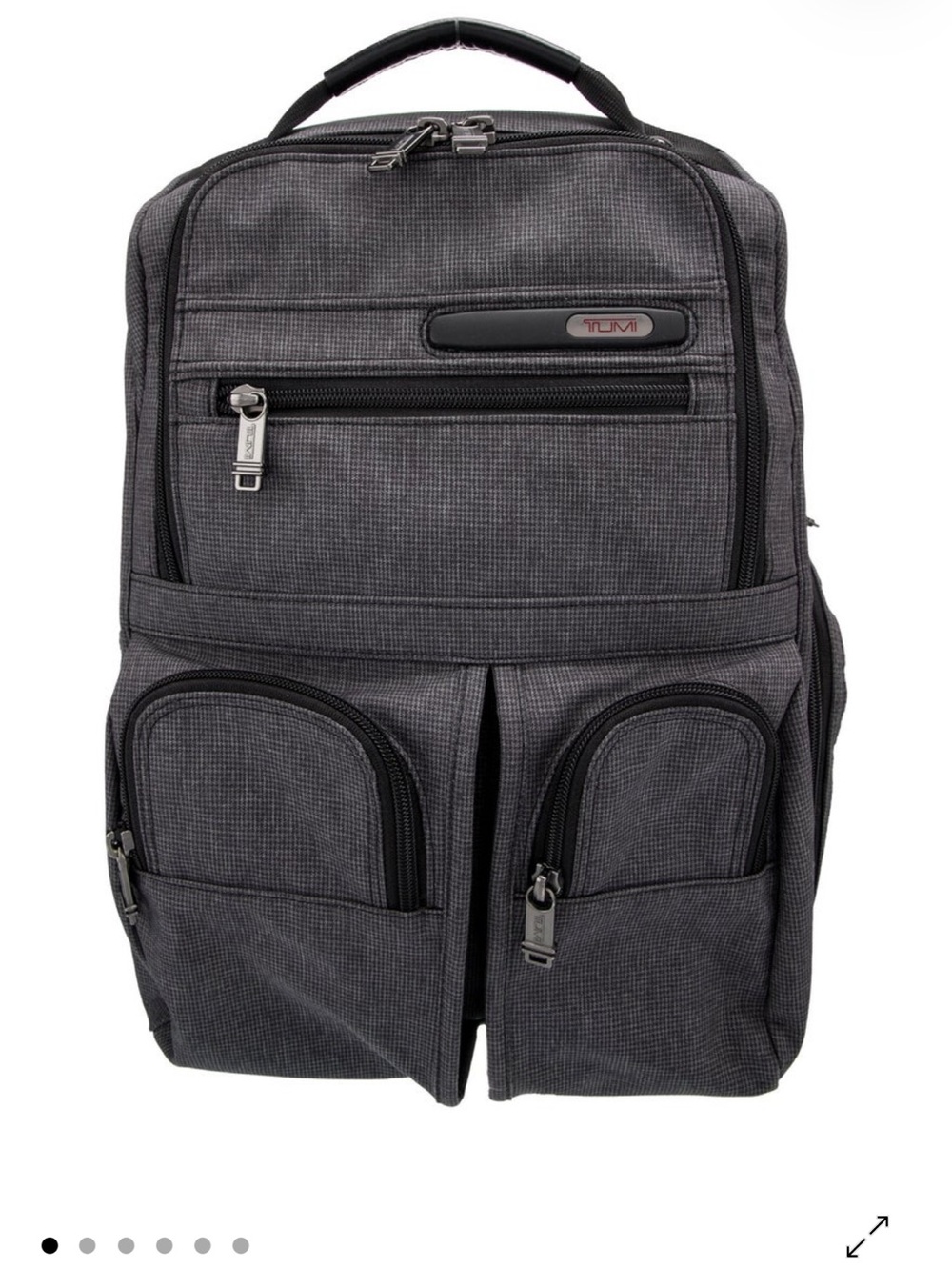 Tumi Gray Men’s Backpack with Front Organizer Pockets